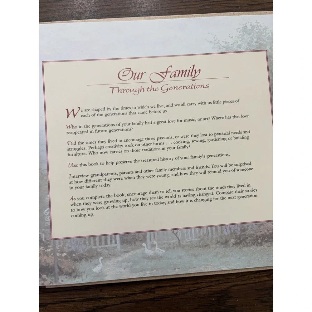 Thomas Kinkade Then And Now Family History Keepsake Book Generations‎ Journal